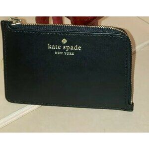 Kate Spade Medium L-Zip Card Holder Kali Black (WLR00295) Leather NWT!